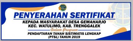 Penyerahan Sertifikat Pendaftaran Tanah Sistimatis Lengkap ( PTSL )